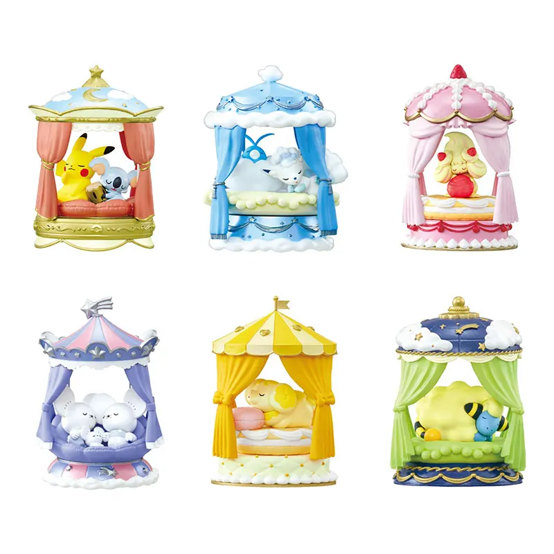 Rement Pokemon Seria Dobranocne Sennyki Blind Box Wysoce Detalizowany Oficjalny Model Pikachu Uroczy Kawaii Dekoracja na Biurko Prezent na Godziny Snu