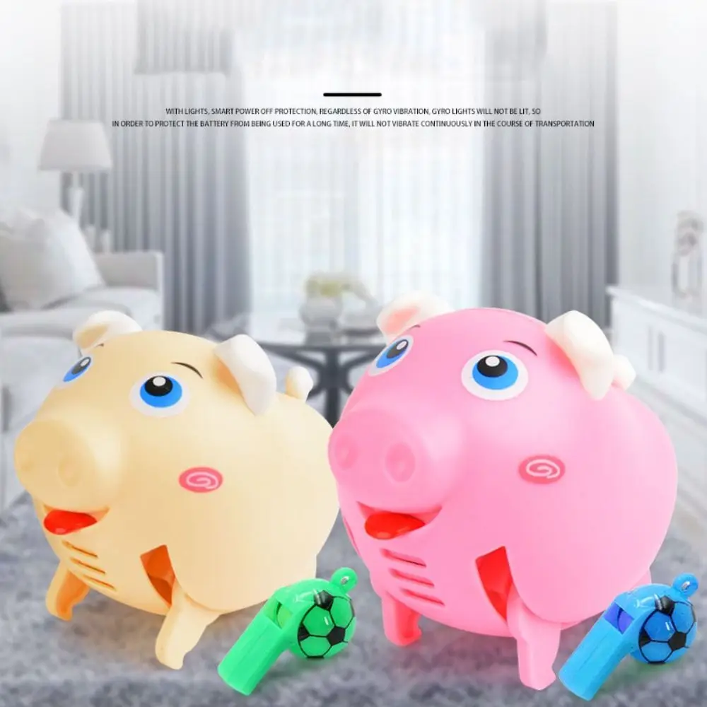 

Voice-activated Electric Whistle Pig Blow Whistling Education Voice Control Pig Toy Electric Light Music Walking Pig Toy