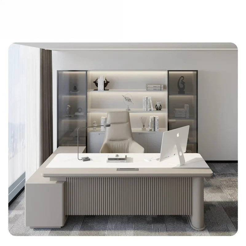Modern Desk Furniture White Basic Executive Luxury Manager Desk with Drawers