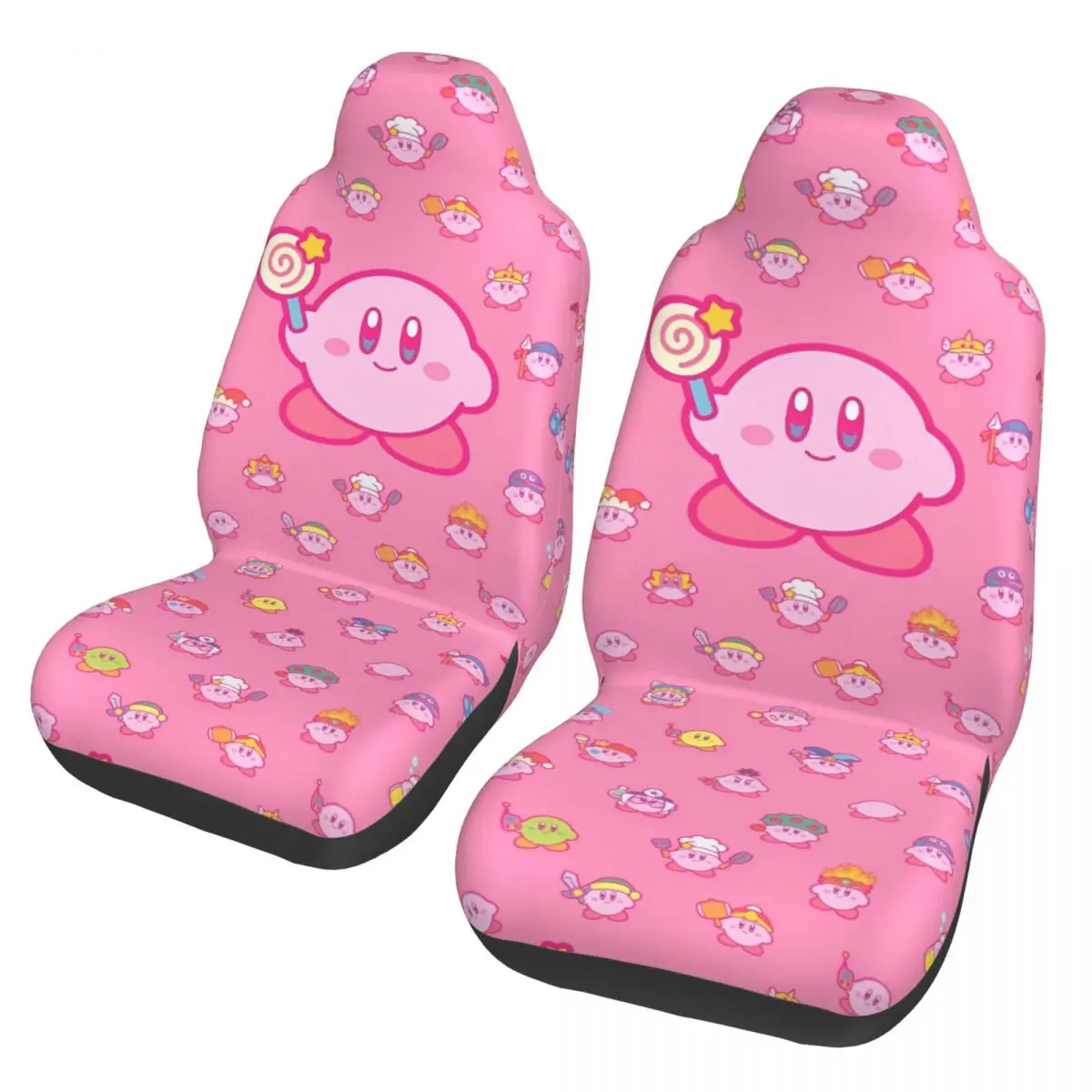 Kirbys Kawaii dessin animé universel housse de siège de voiture tout-terrain jeux de voyage coussin de siège/housse de protection de siège en Polyester
