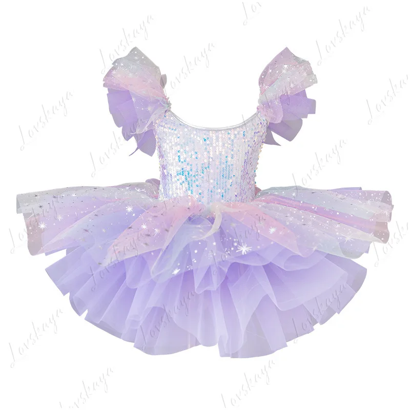 Falda de Ballet para niñas, ropa de actuación, falda de gasa hinchada, ropa de actuación para niños de guardería