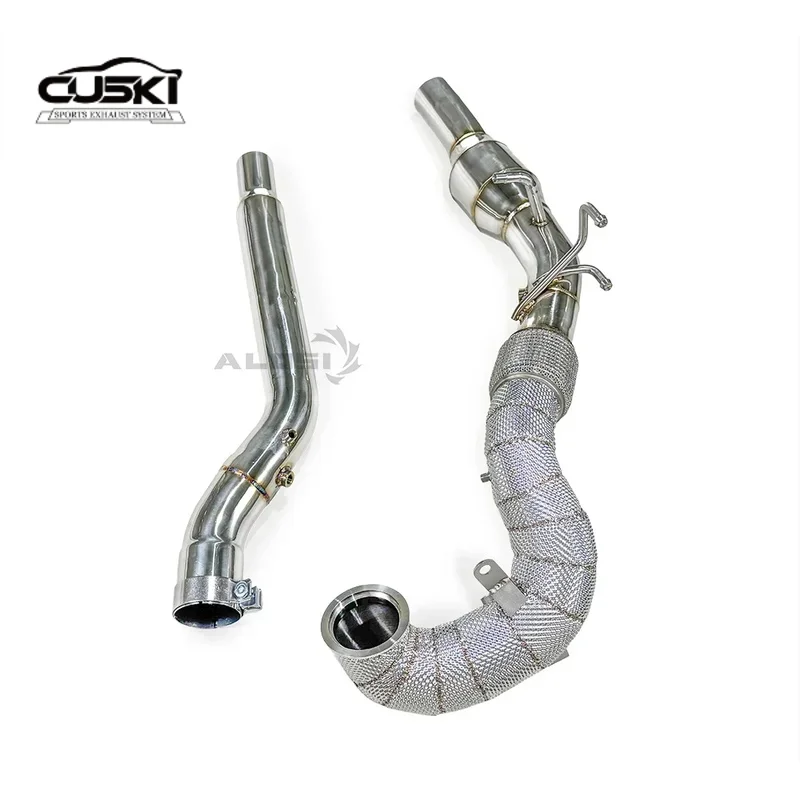 

Downpipe with catalytic heat shield suitable for Audi Q3 2.0T 2019-2024 stainless steel exhaust fittings exhaust system