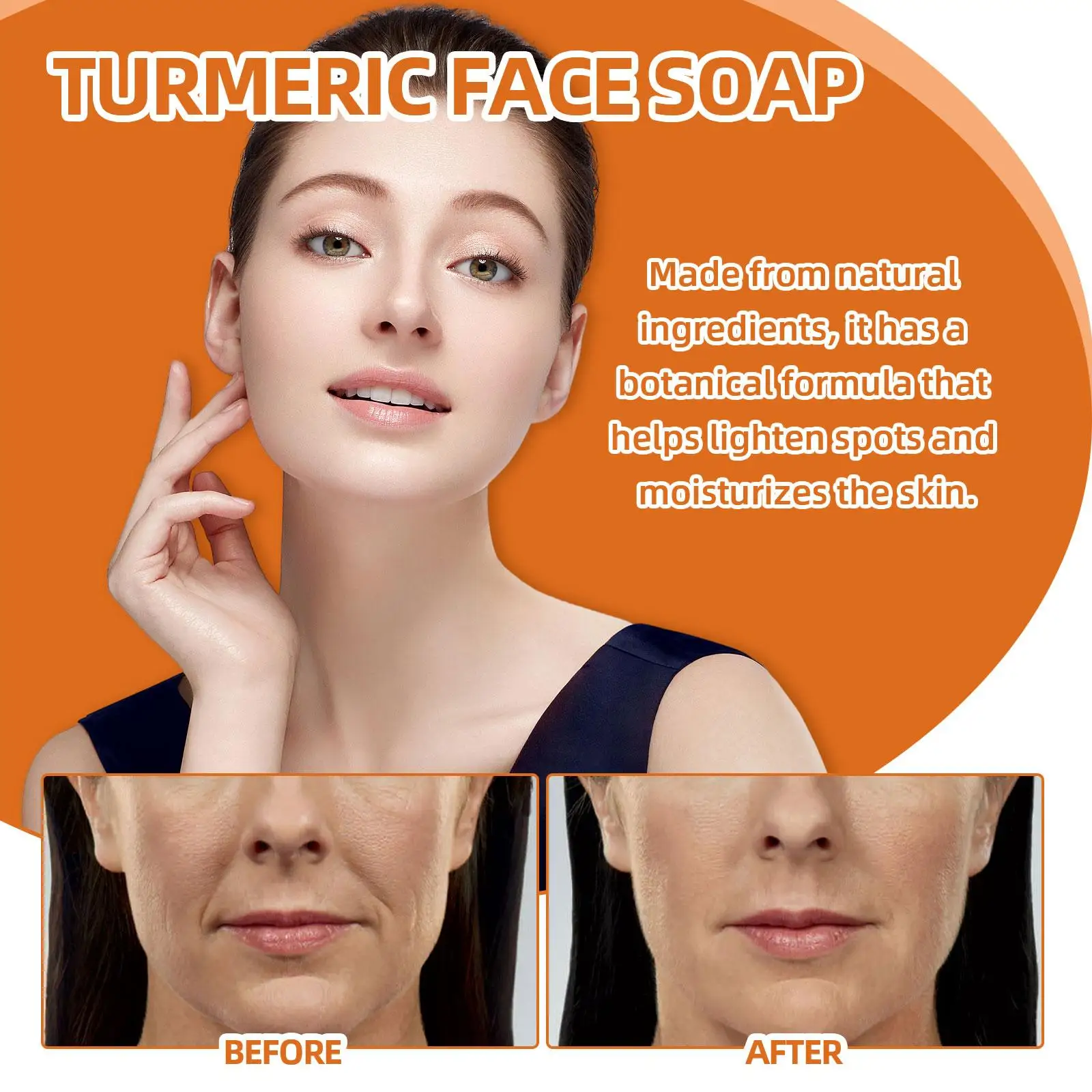 1/3/5PCS Turmeric Cleansing Soap Facial Repair Gentle Cleansing Moisturizing Moisture Non-Sticky Clear Cleansing Products