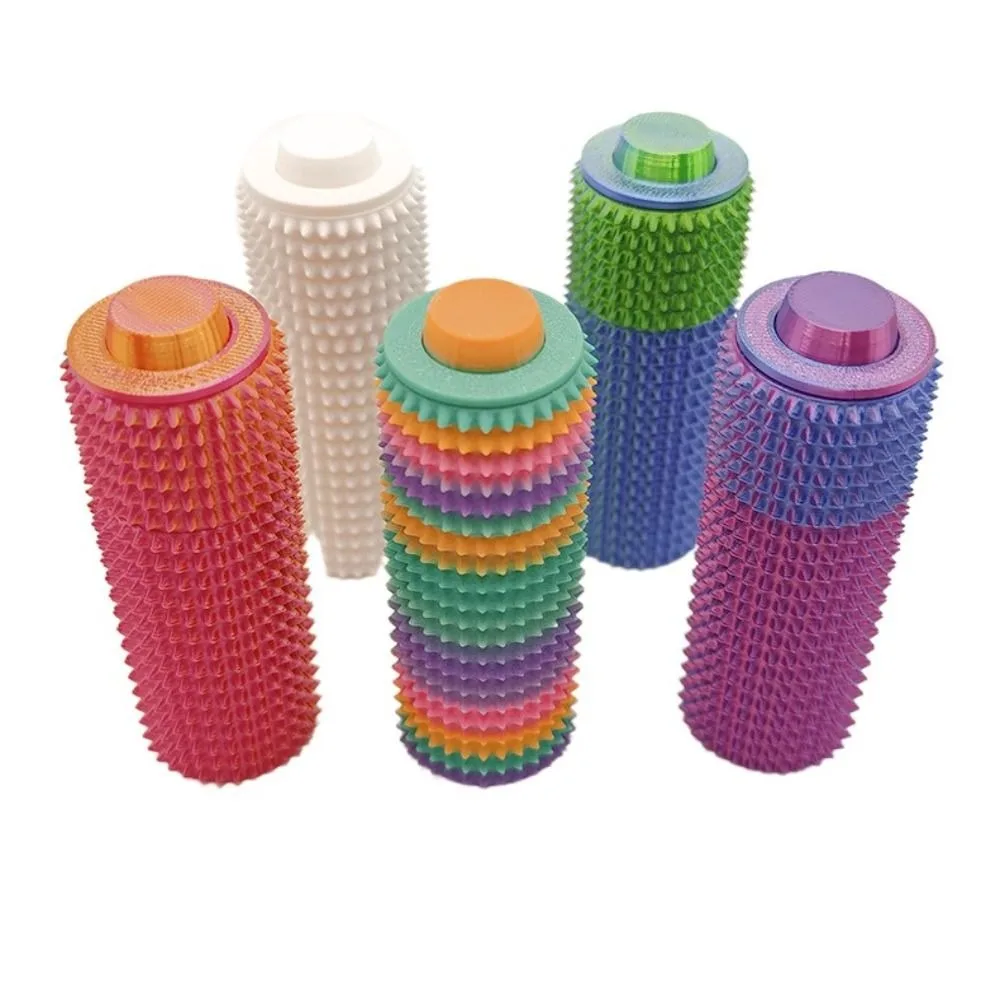 Trendy draaibaar mini-greepspeelgoed met stekelige 3D-printen Pijn Zintuiglijk speelgoed Stressverlichting Draagbaar massagespeelgoed voor volwassenen