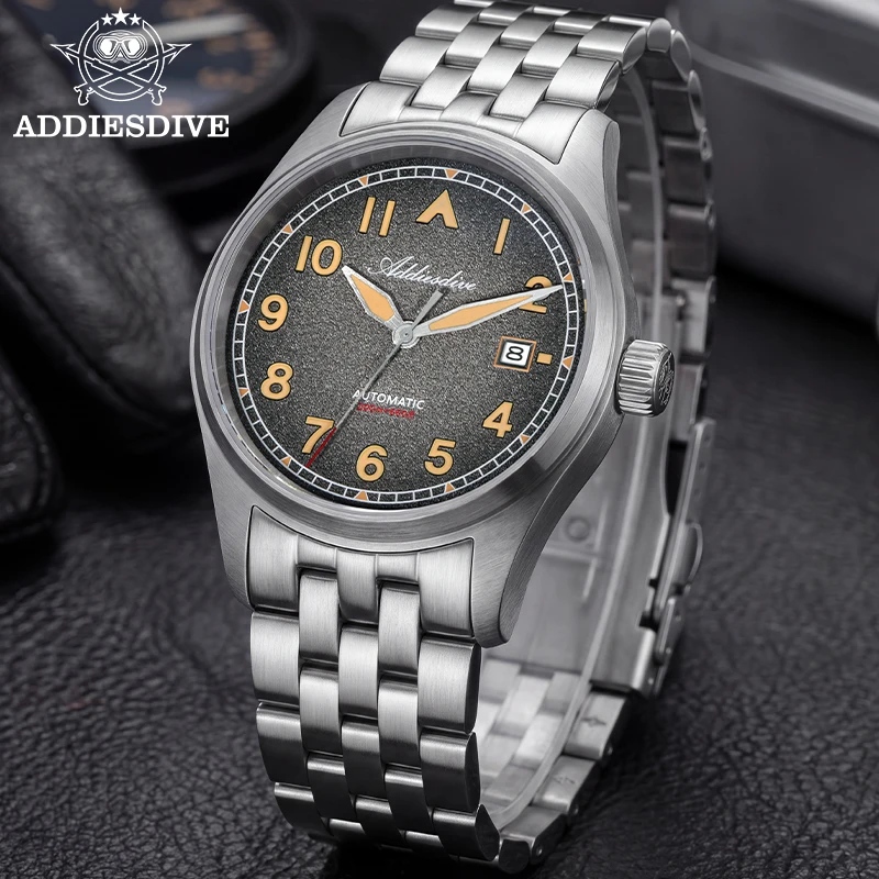 ADDIESDIVE 39MM Casual Waterproof Automatic Watch For Men Top Brand Sapphire Crystal Luxury Mechanical Watch AD2562 Reloj Hombre