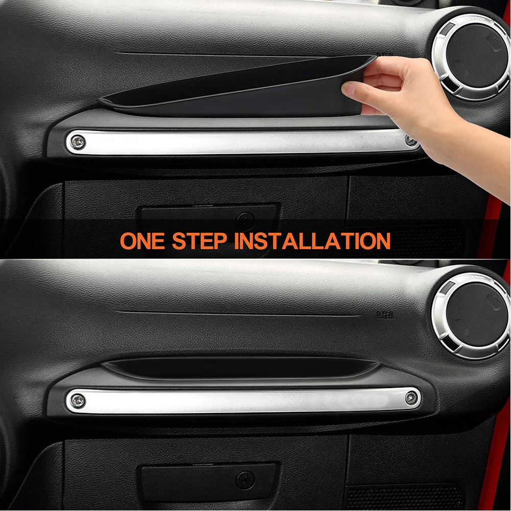 

Car Organizer Handle Grab Storage Tray Box+Non-slip Mat Interior Organize Parts For Jeep Wrangler JK Passenger 2011 - 2017