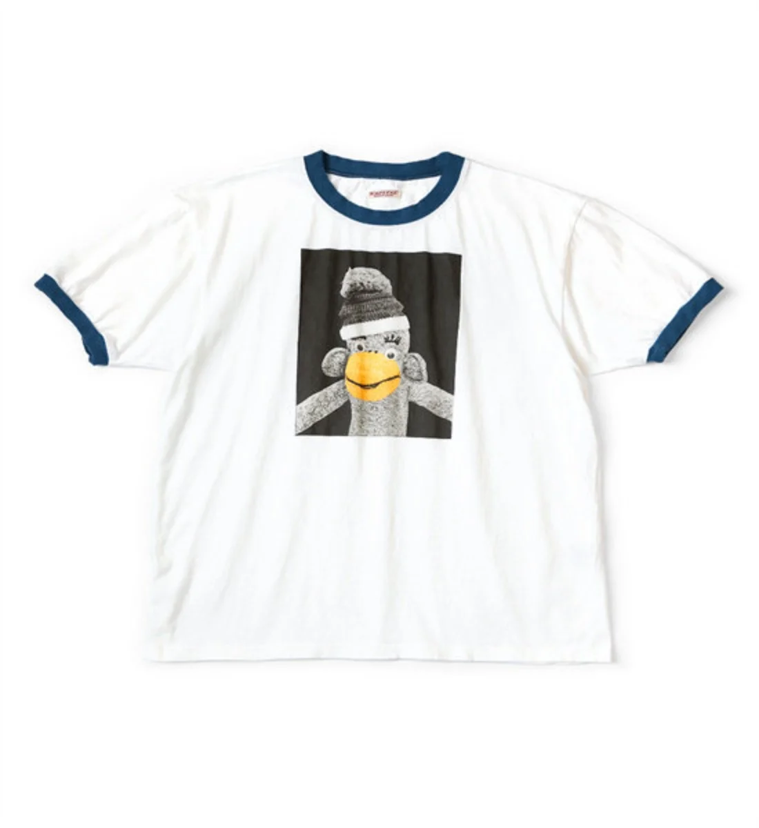 Japanese-style Relaxed Casual Pure Cotton Round-Neck Multi-Color Print Monkey Pattern Short-Sleeved T-Shirt