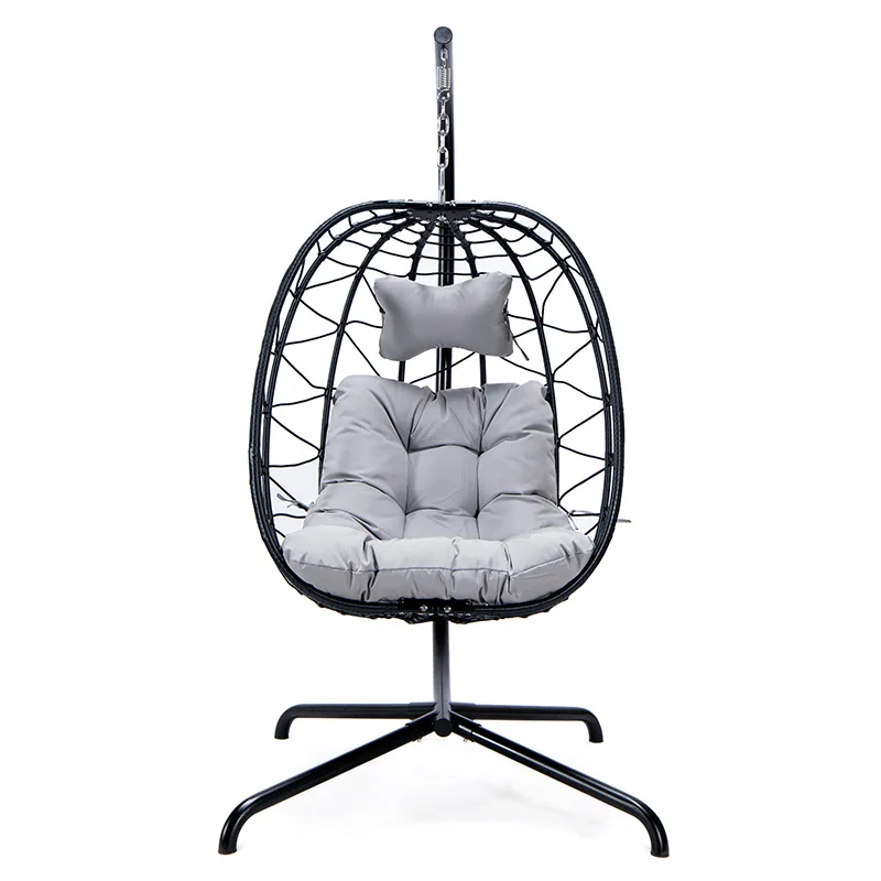 

Outdoor rattan hanging chair household balcony bird's nest courtyard hanging basket inner swing single folding cross-border