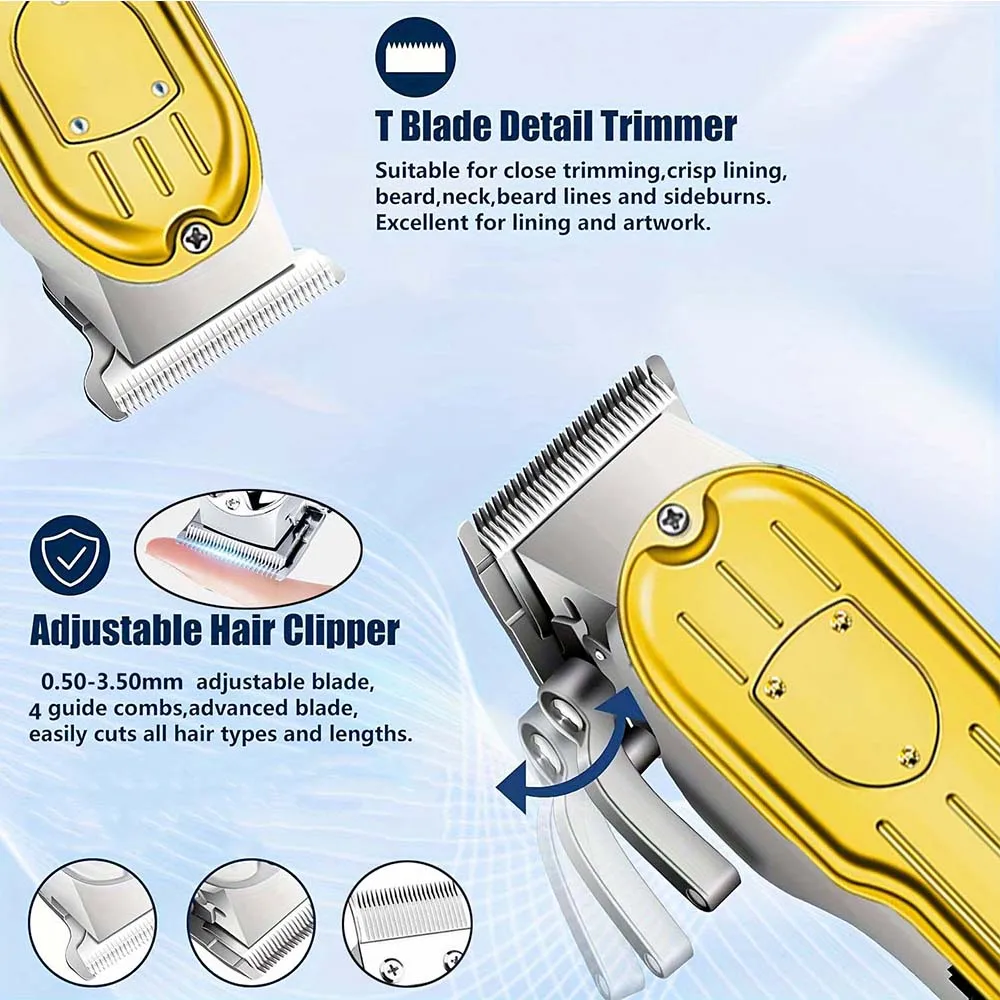 Professionelle Haarschneidemaschine Elektrischer Rasierer für Männer USB-Aufladbare Schneidemaschine und Trimmer Barttrimmer Schnelles Aufladen – Detail 12
