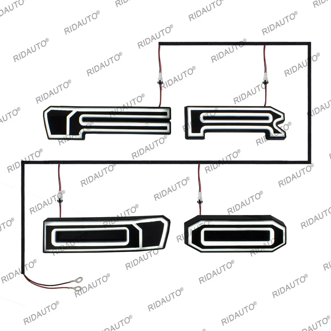 Pickup Truck Modified DIY 4 Letter For RANGER 2015-2021 T8 T7 Raptor Grill Grille White LED Glowing Lighted Glowing letters Lamp