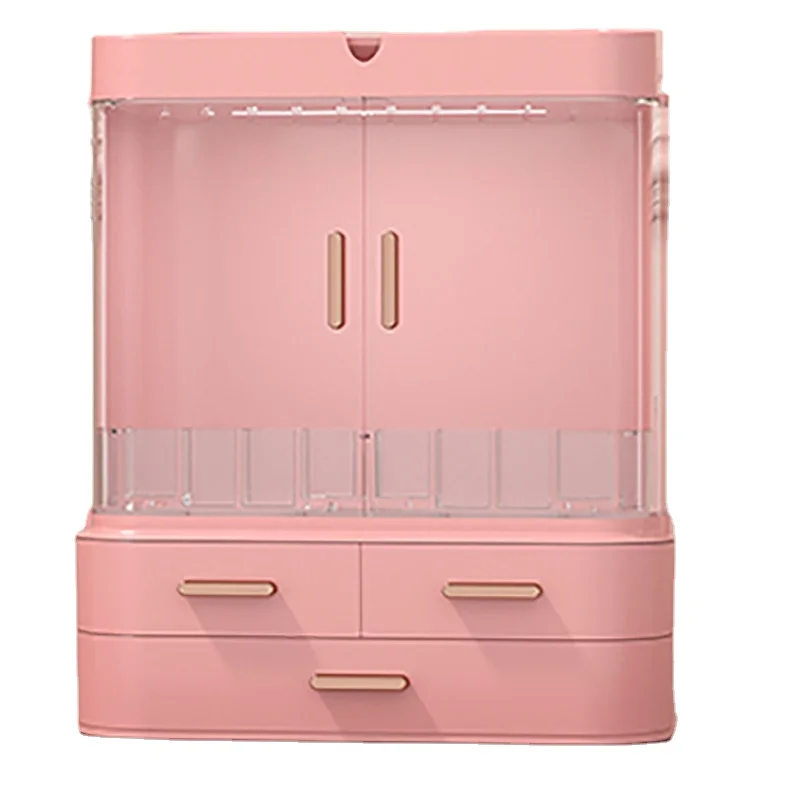 Large Powder Makeup Boxs Storage Organizer Women Luxury Brush Makeup Boxs Cosmetic Plastic Organizador Maquillaje Home Organizer