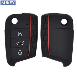 Silicone Key Case Cover For VW Polo Golf 7 Tiguan for Skoda Octavia Karoq for SEAT Ateca Leon Ibiza 2015 2016 2017 2018 2019