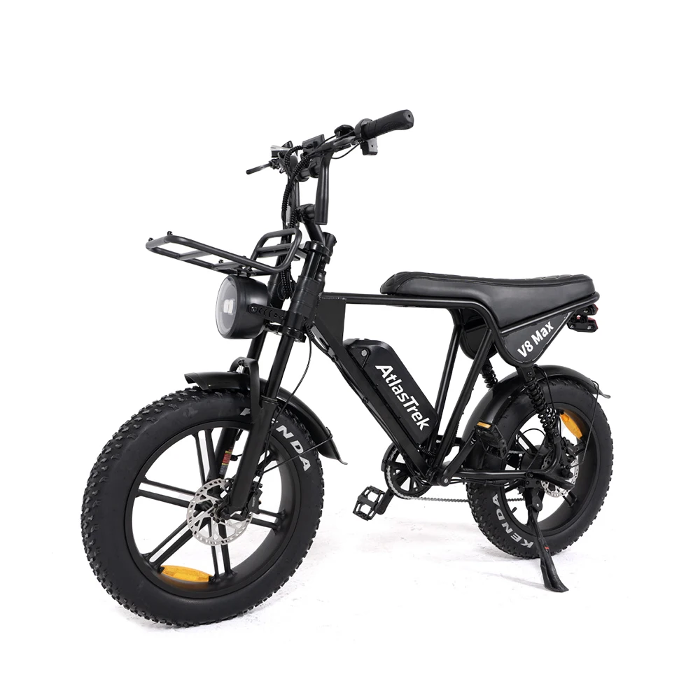 Erwachsenen-Outdoor-Pendler-E-Bike mit 500W Bürstenlosem Motor, 48V 15Ah Lithium-Akku, Hydraulischer Scheibenbremse, 20*4,0" Allterrain-Fatbike-Reifen und Vollfederung