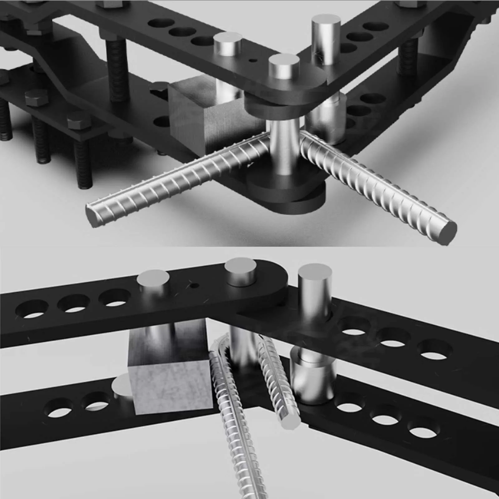 Manual Steel Bar Bender, Labor-saving Rebar Flat Iron Round Steel Bending Machine