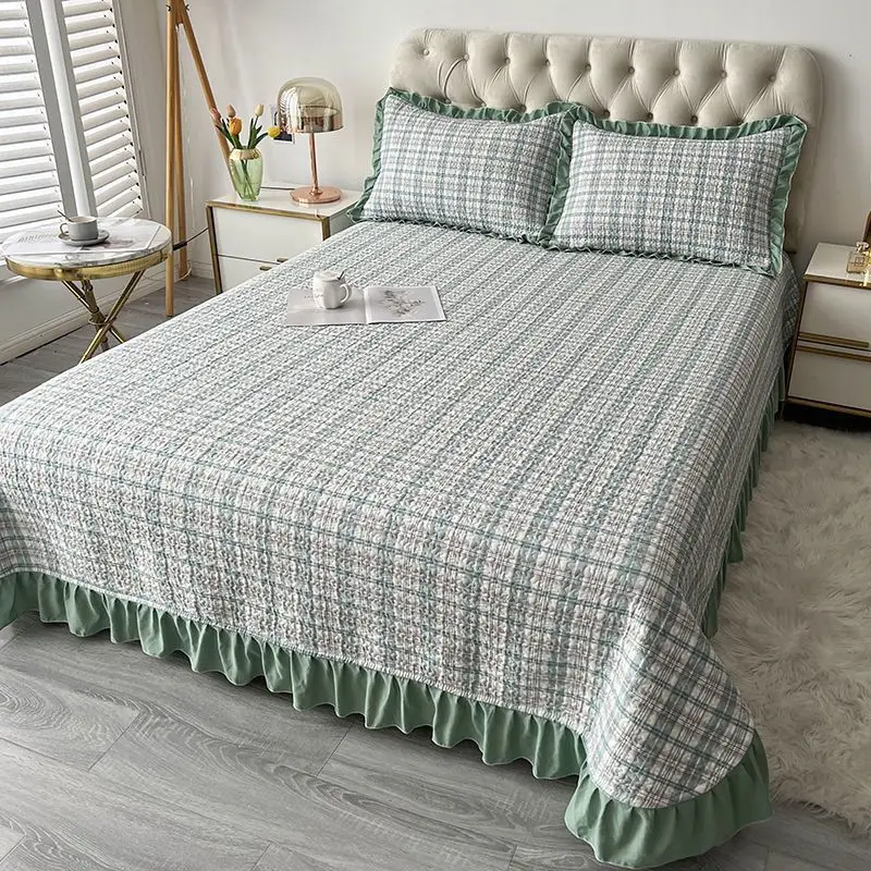 Washed Cotton Bed Cover, Universal Clamped Sheet, Non-slip Bedspread, Mattress Protective Cover, Korean Style, Four Seasons