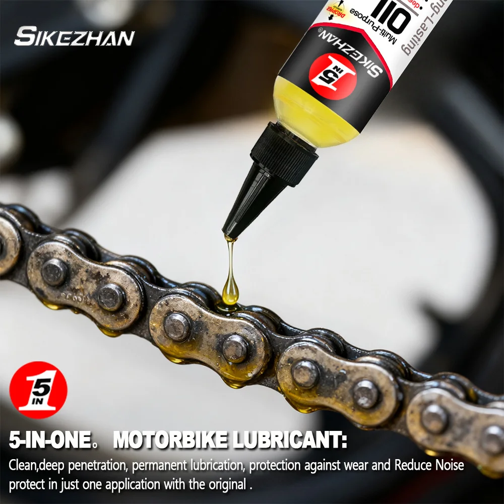 High-Performance 5-in-1 Motorbike Chain Maintenance Lubricant  Deep Penetration Reduces Friction Anti-rust Waterproof 100ml