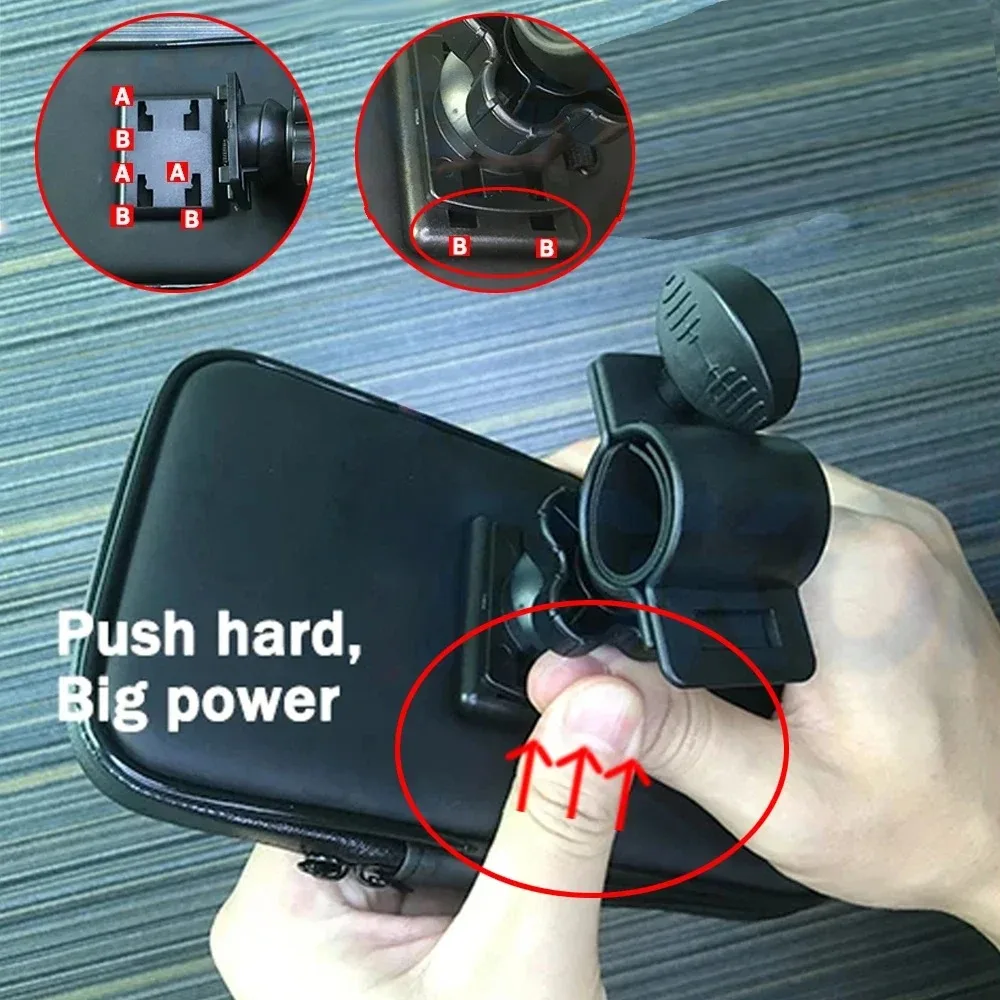 Motorcycle Telephone Holder Support Moto Bicycle Rear View Mirror Stand Mount Waterproof Scooter Motorbike Phone Bag for Samsung