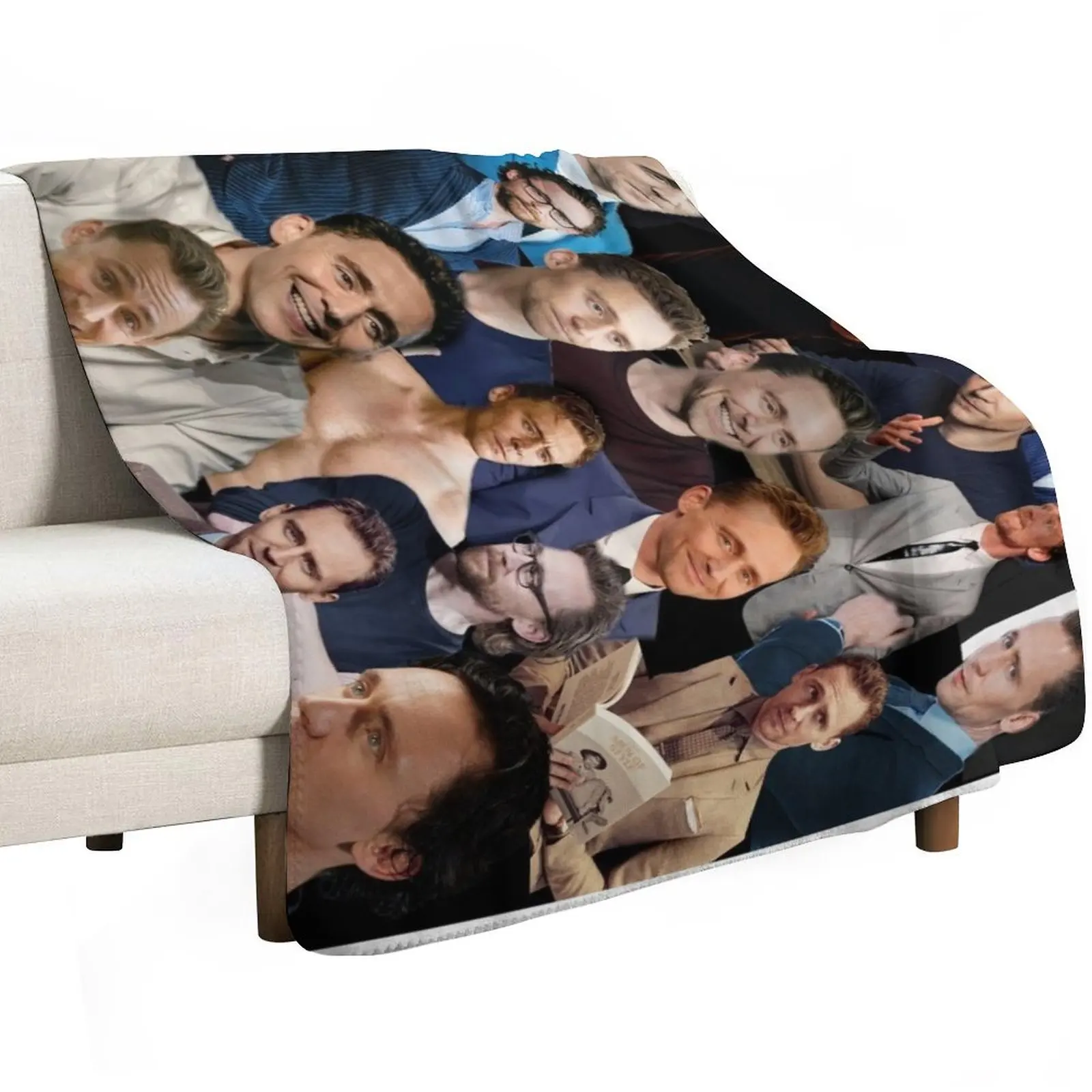 Tom Hiddleston Collage Throw Blanket cosplay anime Tourist Camping sofa bed Sofas Luxury Throw Blankets