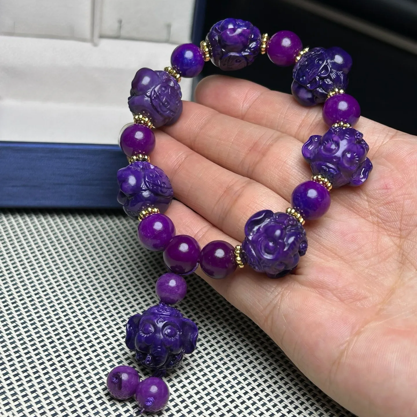 10mm Nature purple Burmese Jade jadeite irregular&round beads Bracelets Bangle