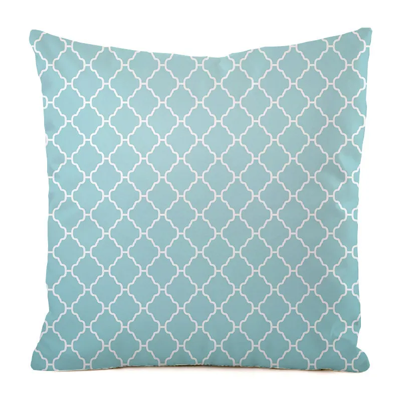 Blue spot heart pattern Digital printing short plush pillow covers decorative for car sofa office cushion cover home goods