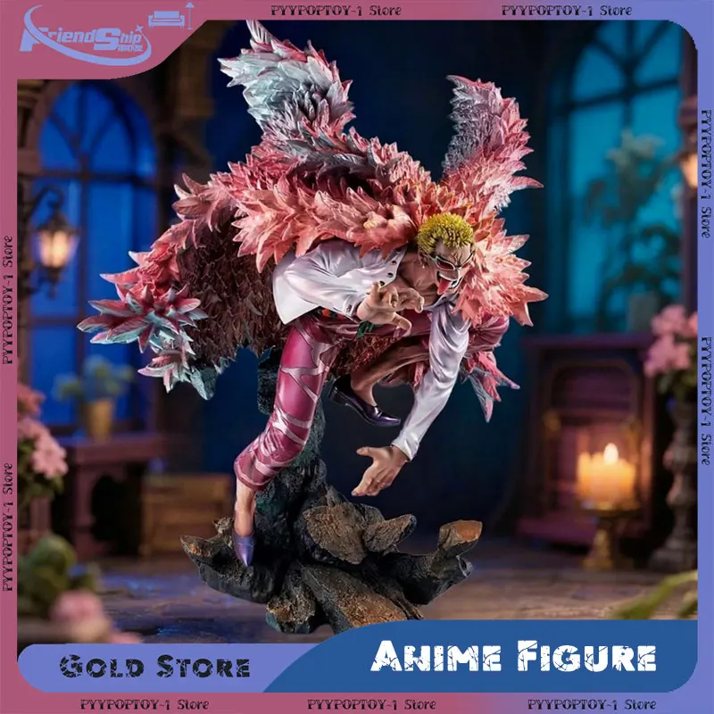 32 سنتيمتر Donquixote Doflamingo أنيمي عمل الشكل قطعة واحدة بولي كلوريد الفينيل نموذج صورة القراصنة جمع لعبة سطح المكتب الديكور الهدايا #1