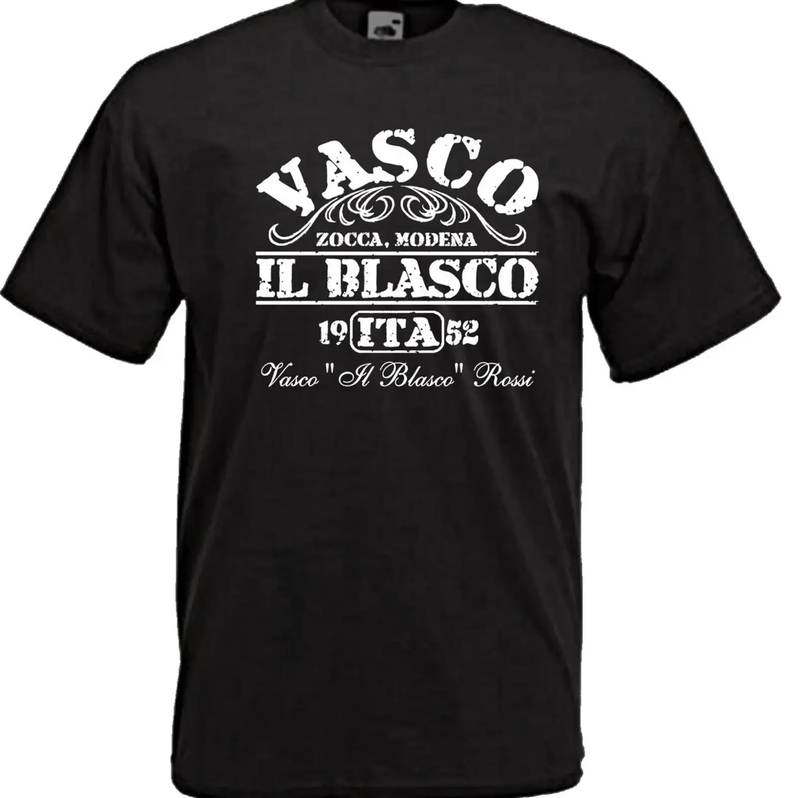 Camiseta Vintage Vasco Rossi Il Blasco Music GR XXXL com Estampa Lavada, Levemente Confortável, Masculina, Elástica, Respirável e Casual