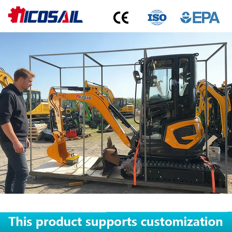

2Ton Pilot Control Mini Excavator Euro 5 CE Certified Hydraulic Digger For Garden Landscaping Farm EU Market