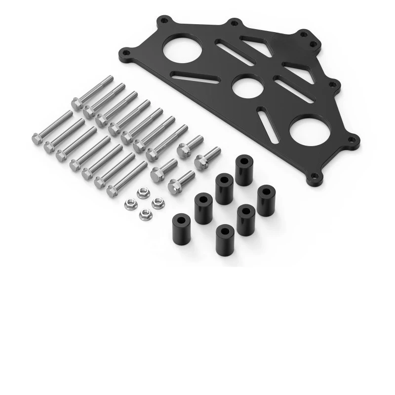 Heavy-duty engine mount plate bracket, aluminum, for Chevrolet SBC BBC LS LT engines, for Duramax