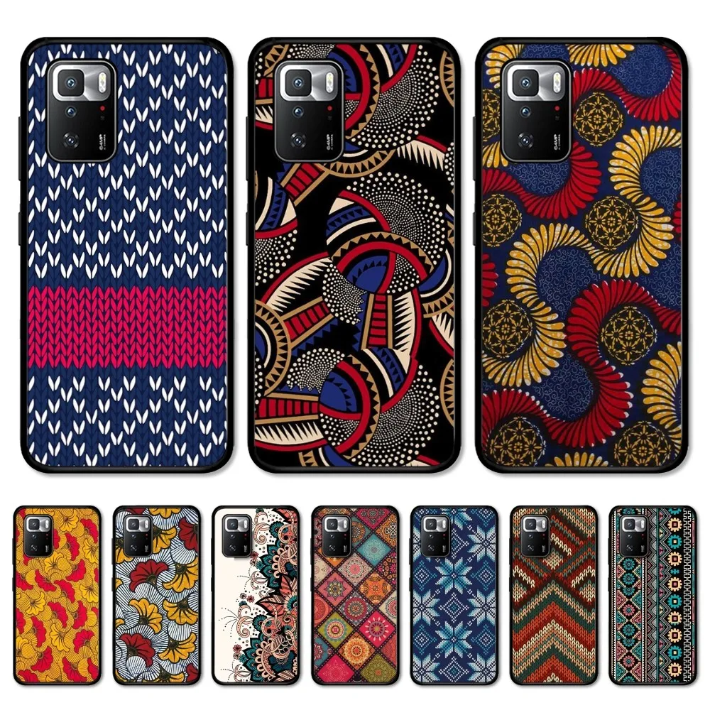 African Fashion Fabric Phone Case For Redmi Note 4 X 5 A 6 7 8 T 9 9S 10 11 11S 11Epro Poco M3 pro