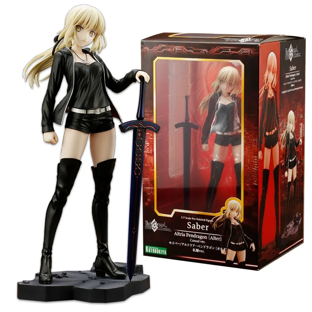 Figurine Anime Fate/Grand Order Altria Pendragon, Sabre 1/7, Épée Debout, Modèle Jouet, Cadeau Collection, Figurine PVC, 24cm