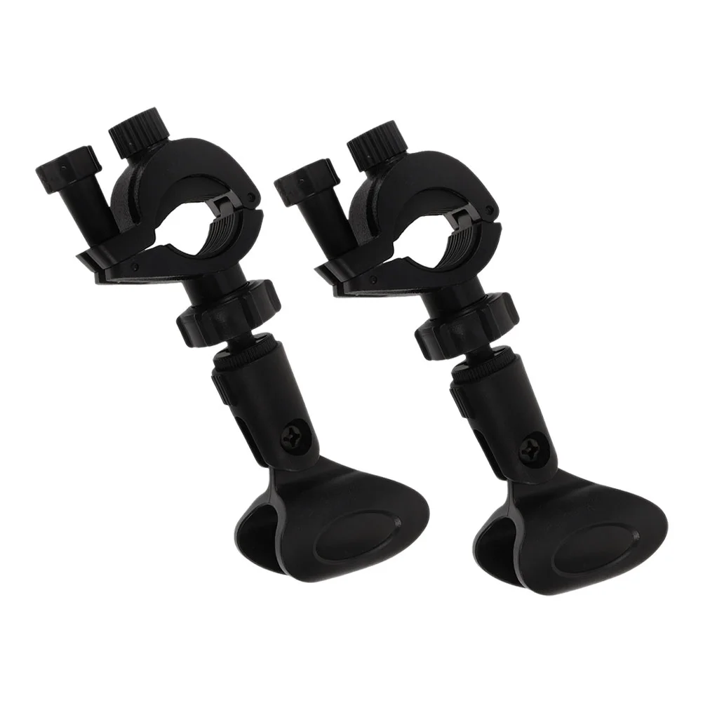 2 Sets Wireless Microphone Clip Plastic Clips for Handheld Microphones Tripod Holder Black