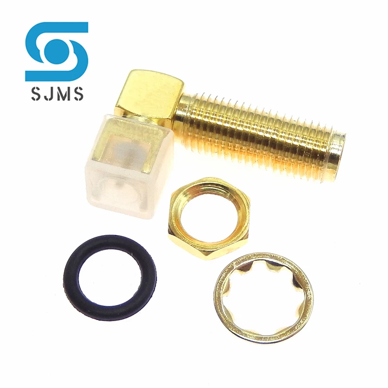 2/5PCS Long 23mm SMA Female Thru Hole plug RF Antenna Socket Right Angle 90 Degree ( SMA-KWE ) PCB Mount Connector RF Adapter