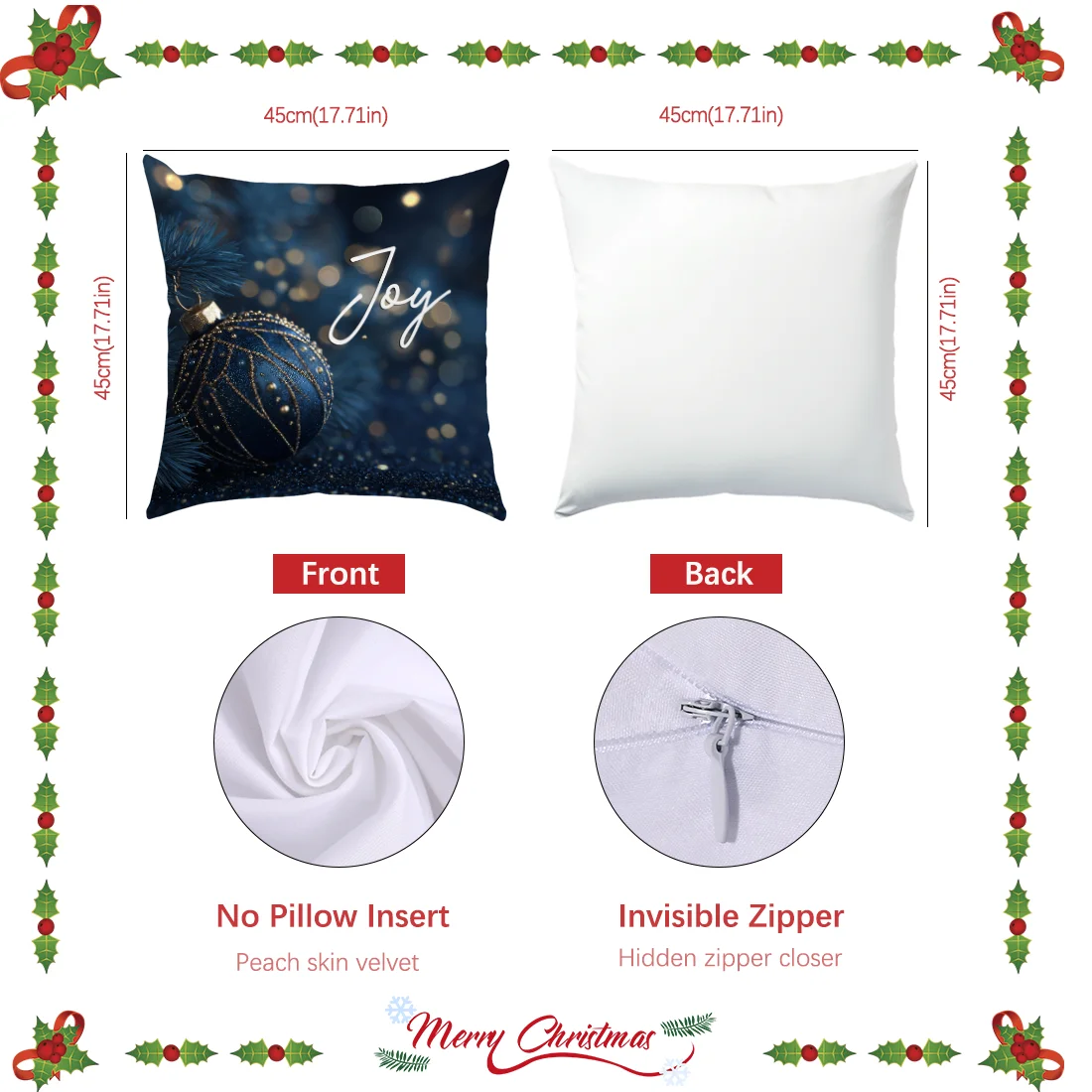 45x45cm Christmas Dwarf Old Man Winter Pillow Covers Living Room Sofa Cushion Cover Soft Christmas Decorations for Home