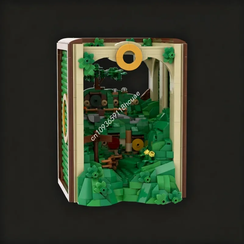 

Набор для сборки MOC Book Nook «Приключения Бильбо» (1328 деталей), модель «Кольца Всевластия», конструктор, развивающая игрушка для детей, подарок на день рождения/Рождество