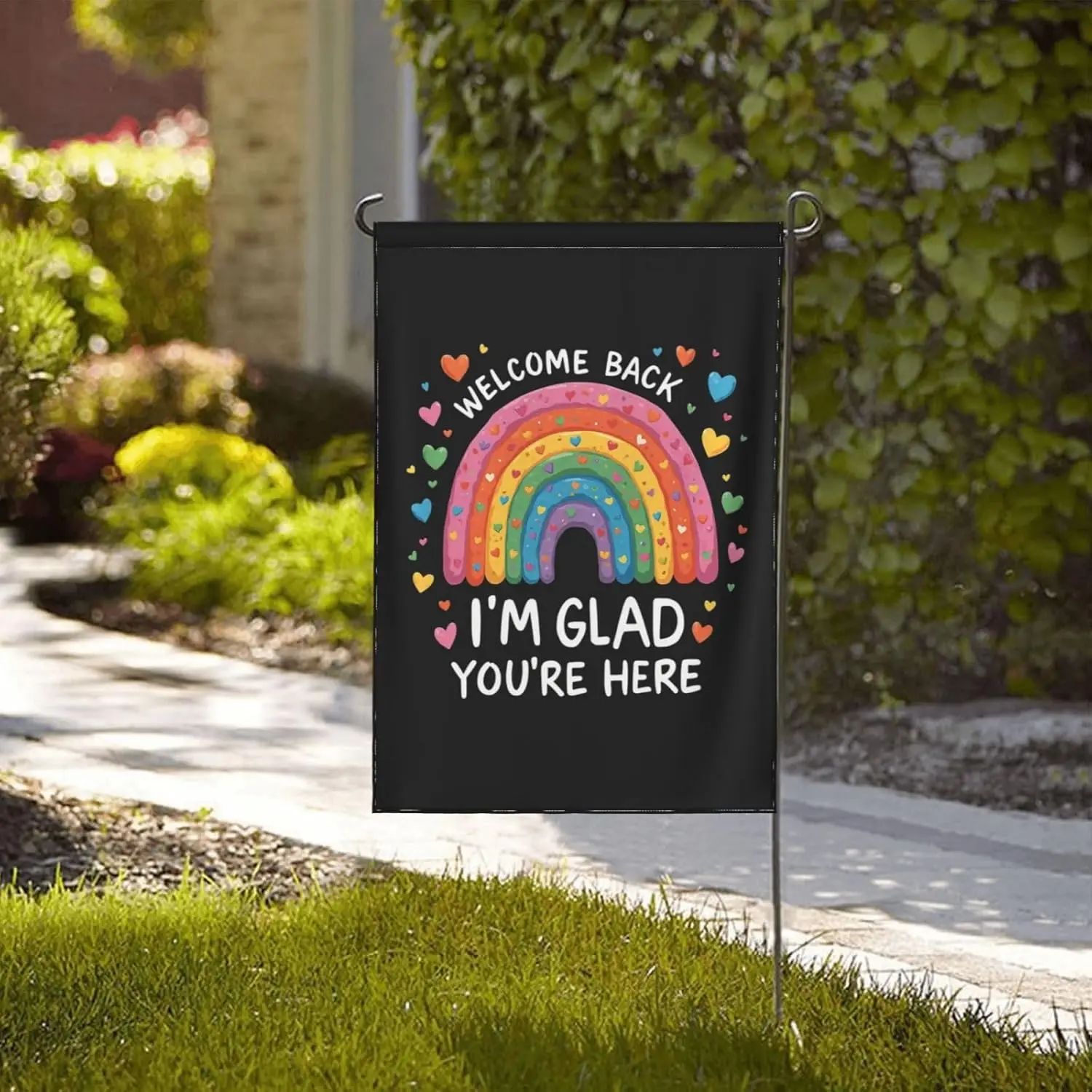 Welcome Back I'M Glad You'Re Here Garden Flags Funny Garden Flag 12x18 Double Sided House Flag For Outdoor Decoratio KZA