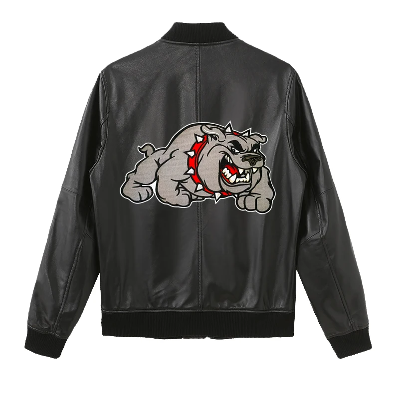 Bulldog Animal Pattern Large ricamo Patch moto cavaliere giacca indietro vestiti personalizzati decorazione distintivo cucito a mano