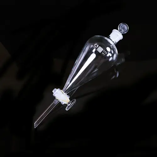 1pcs 30ml to 1000ml pear-shaped Clear And Thick Separating Funnel with glass/PTFE Piston for Lab experiment - Image 4