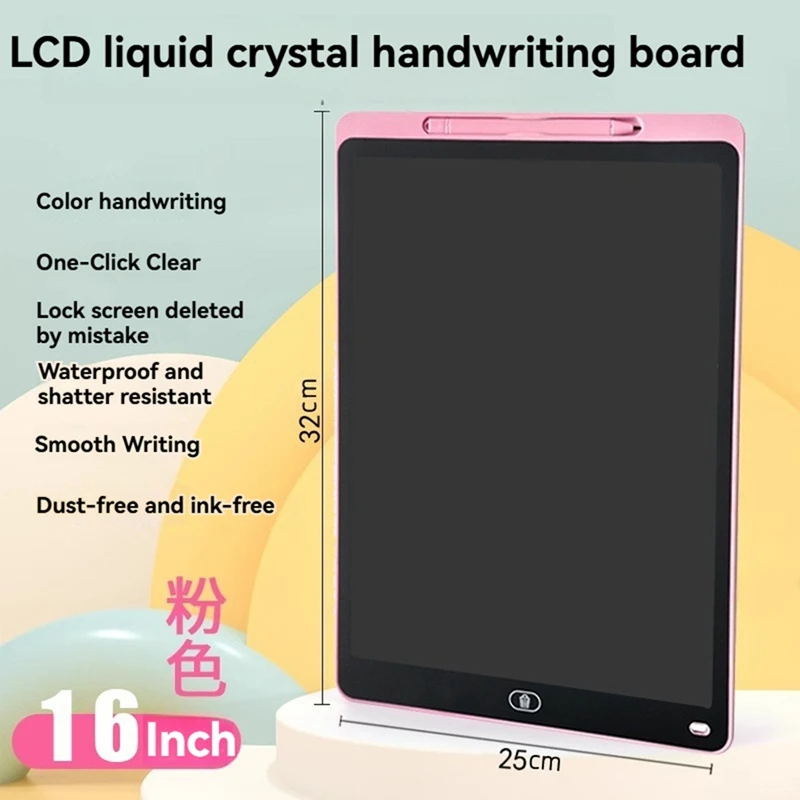 16 Inch Color Font LCD Writing Tablet Digital Drawing Tablet Handwriting Pads Portable Electronic Tablet Board B
