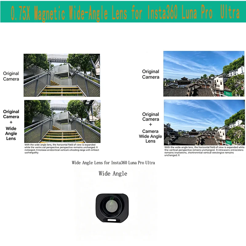 For The 0.75x Expansion Field-of-view High Definition Lens Of The Insta 360 Luna Pro Ultra Camera Shot Augmented Lens Accessory