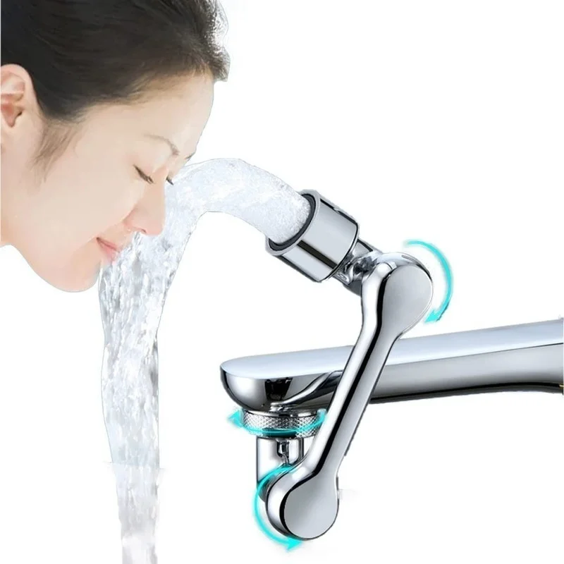 Universal 1080° Rotation Faucet Spray Head Faucet Extender Tap Adapter Splash Bubbler Nozzle Kitchen Tap Washbasin Robot Arm