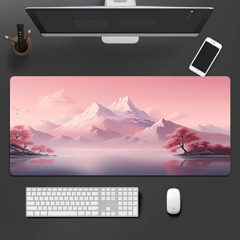 

Anti-slip rubber mousepads with high-definition landscape cherry blossom patterns are durable and suitable for offices and homes