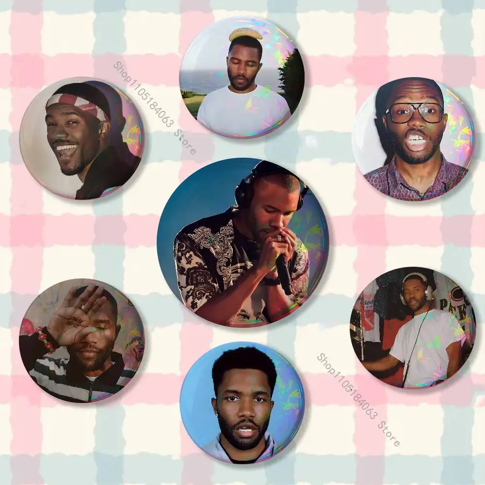 

Singer F-Frank Ocean Creative Round Badge Button Pin Bag Decor Fans Collection Friends Gift Brooch