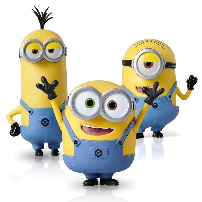 Minionki Anime zabawka Cartoon Anime kolekcja figurek Model ukraść księżyc Miniones miniaturowe figurki zabawki dla dzieci prezenty