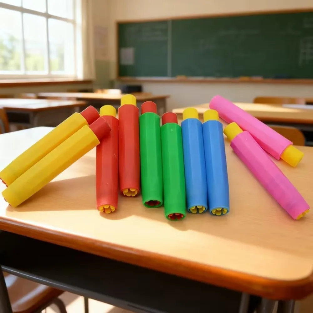 

Держатель для мела Press Design: Цветной зажим для мела для учителей, аксессуары для детских досок для рисования, многоразовые принадлежности для учителей