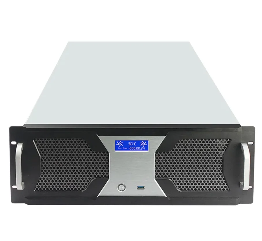 

Factory 4U Rack Server Computer Case 13*15" MB Adapter 8*3.5" HDD LCD Adapter 19Inch Rackmount Chassis ATX Stock