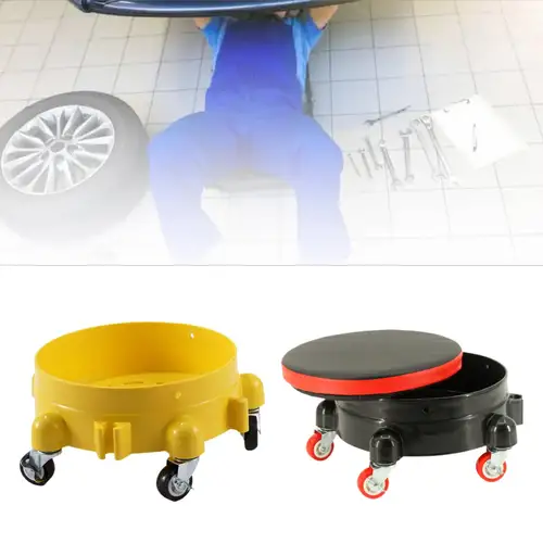 Cubo de lavado de coches Dolly, ruedas giratorias de alta resistencia, cubo de lavado con ruedas, carrito de cubo rodante para lavado de coches y dolor