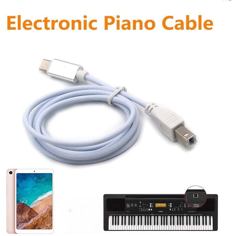 Câble adaptateur USB Type B Midi vers connecteur Type C, câble audio pour piano