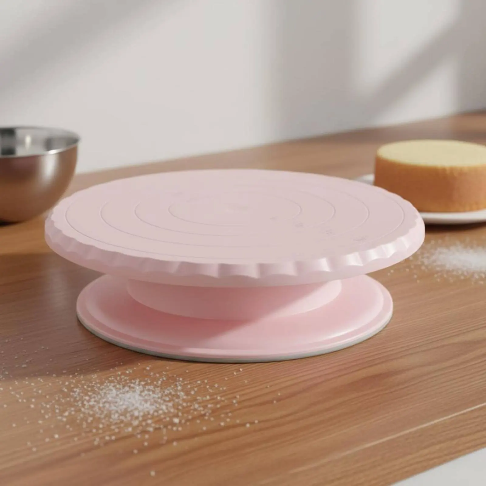 Cake Turntable Set Even 360° Rotation Rotating Cake Stand Tool Kit Baking Supplies Set Stainless Steel Spatulas for Beginners