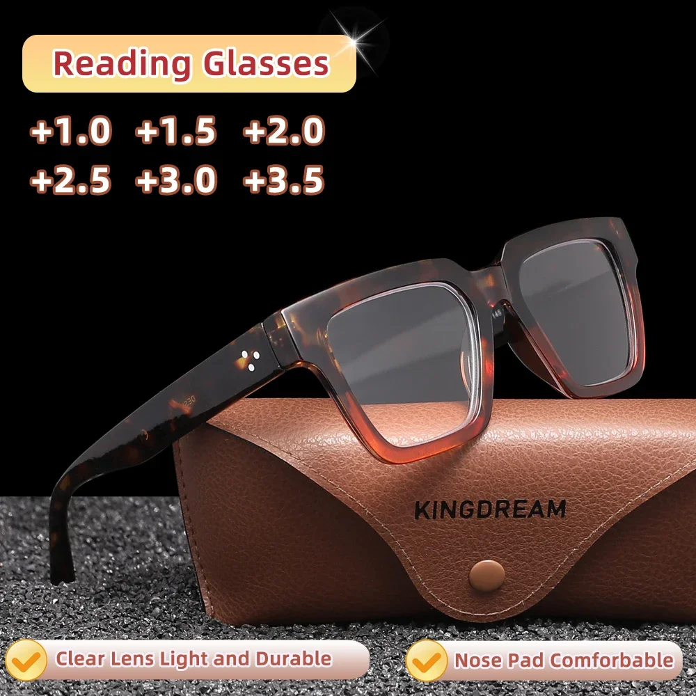KINGDREAM Blaulichtblockierende Lesebrille für Männer und Frauen, Presbyopie-Brille, Lesebrille +1,0 +1,5 +2,0 +2,5 +3,0 +3,5