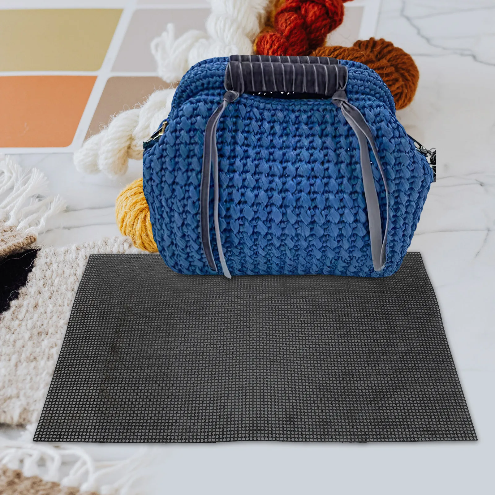 

3Pcs Handcraft Plastic Mesh Sheets DIY Embroidery Acrylic Yarn Stitching Knitting Crochet Crafting Bag Bottom Liners